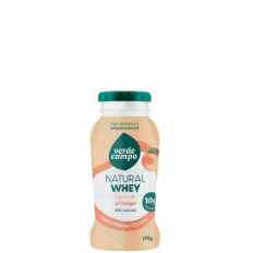 Iogurte Natural Whey Pêssego Com Adição de Colágeno Verisol 10g de Proteína Verde Campo 170g