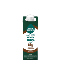Shake Natural Whey 100% Whey Chocolate 15g de proteína Verde Campo