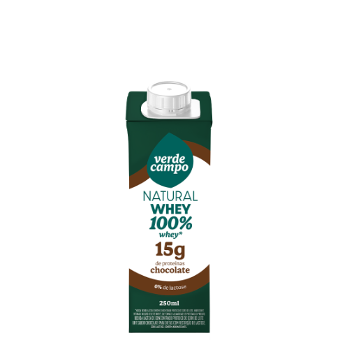 Shake Natural Whey 100% Whey Chocolate 15g de proteína Verde Campo