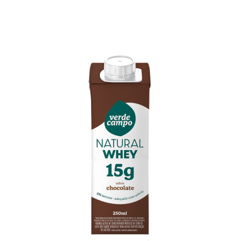 Shake Natural Whey Chocolate 14g de Proteína Verde Campo 250ml