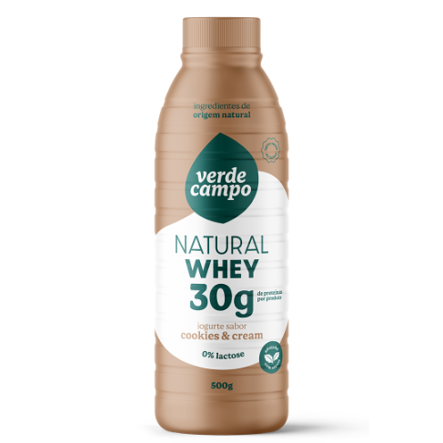 Iogurte Natural Whey Cookies and Cream 30g de Proteína Verde Campo 500g