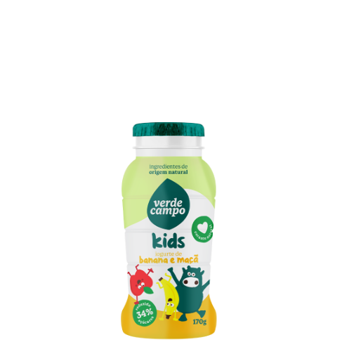 Iogurte Kids Banana e Maçã Verde Campo 170g