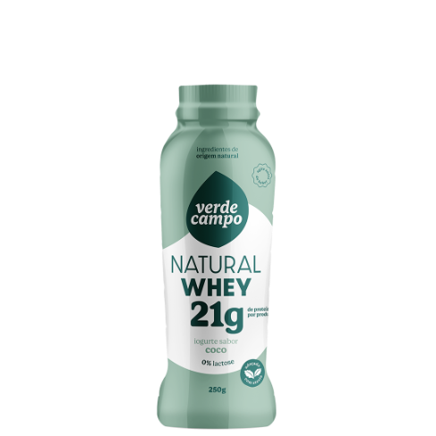 Iogurte Natural Whey Coco 21g de Proteína Verde Campo 250g