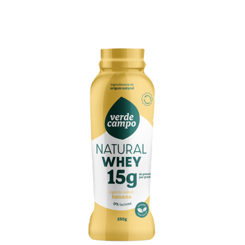 Iogurte Natural Whey Banana 15g de Proteína Verde Campo 250g