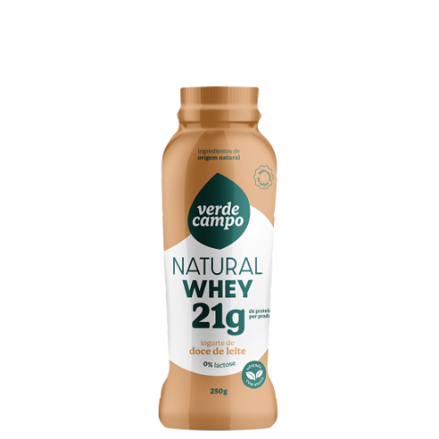 Iogurte Natural Whey Doce de Leite 21g de Proteína Verde Campo 250g